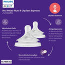 Bico para Mamadeira Avent Pétala 3.0 6m+ Líquidos Espessos 2 Unidades