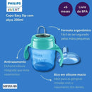 Copo de Transição Avent 6M+ Azul Bico de Silicone 200ml